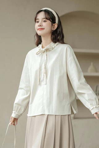 Ruffle Tie Blouse
