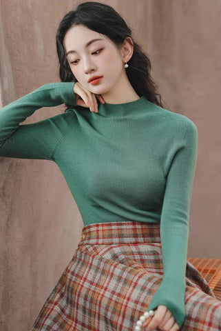 Maple – Karierter Midi-Tellerrock