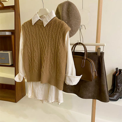 Fall Cable Knit Vest