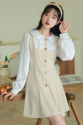 Twofer Minikleid mit Muschelkragen