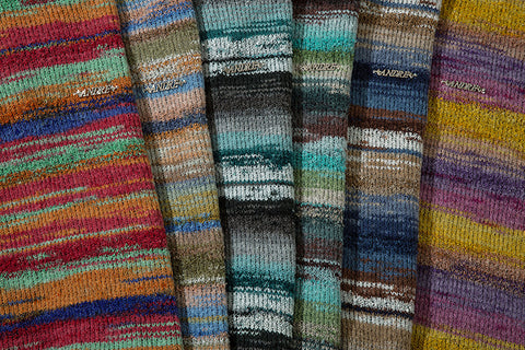 Vintage Color Block Striped Knit Sweater