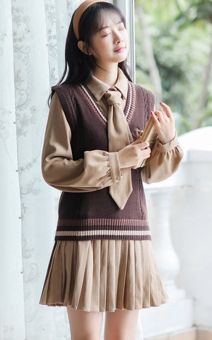 Prep School Vest & Dress Set