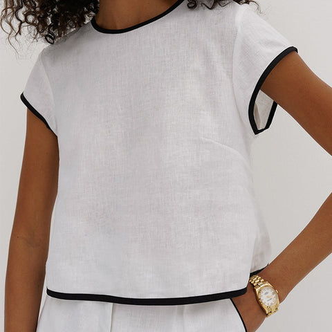 Colorblock Casual Two-Piece Suit