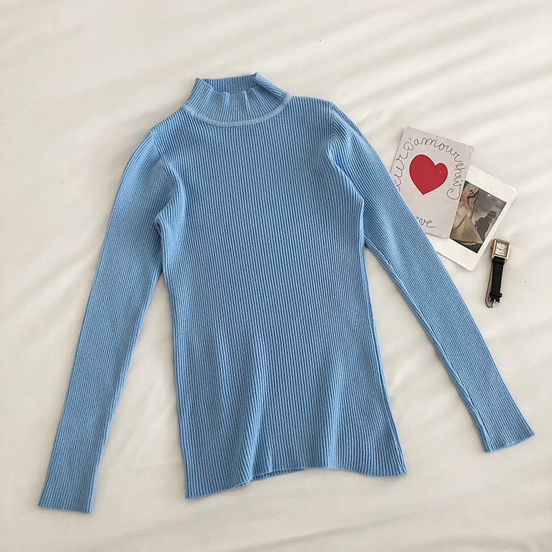 Basic-Pullover mit Stehkragen