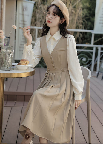 Journalist Midi Pinafore Set