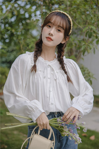 Essential Ruffle Trim Blouse