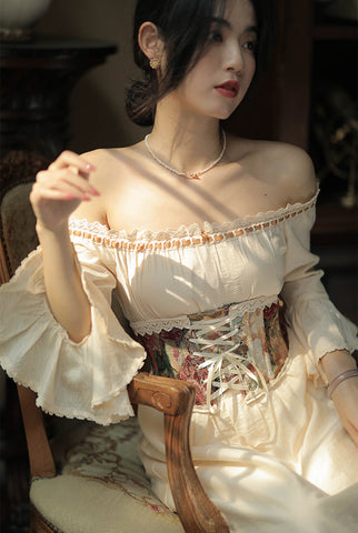 Rustic Rose Jacquard-Unterbrustkorsett