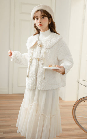 Abrigo de peluche de corderito