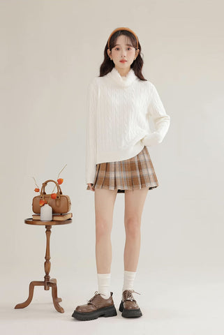 Gerösteter karierter Plissierter Tennisrock