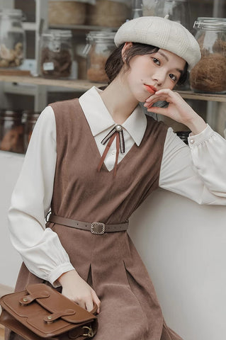 Basic Twofer Pinafore Dress