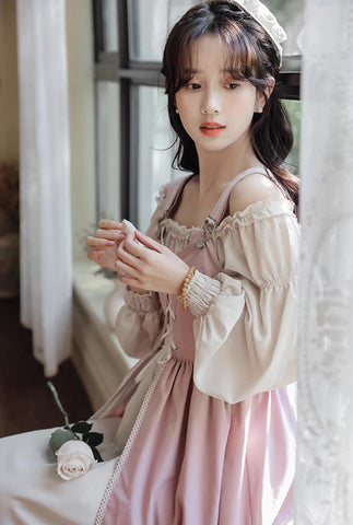 Two-Piece Corset Peasant Dress