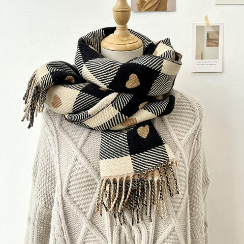 Heart Checkerboard Scarf