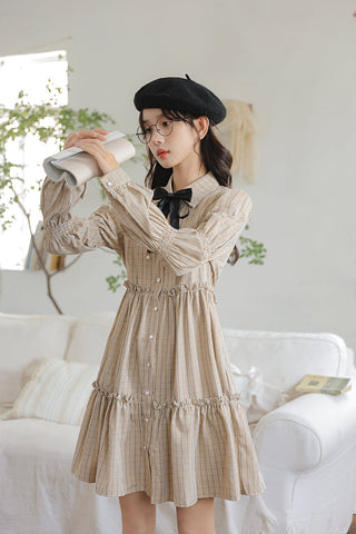 Curiosity Plaid Shirt Dress