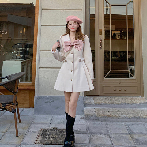 Sweet Bow Dress Coat