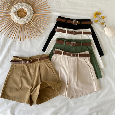 Everyday Neutrals Belted Shorts