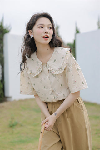 Forest Bunny Button Up Shirt