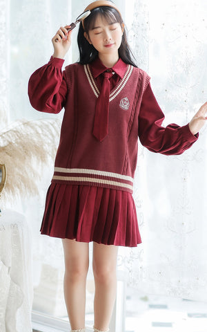 Prep School Vest & Dress Set
