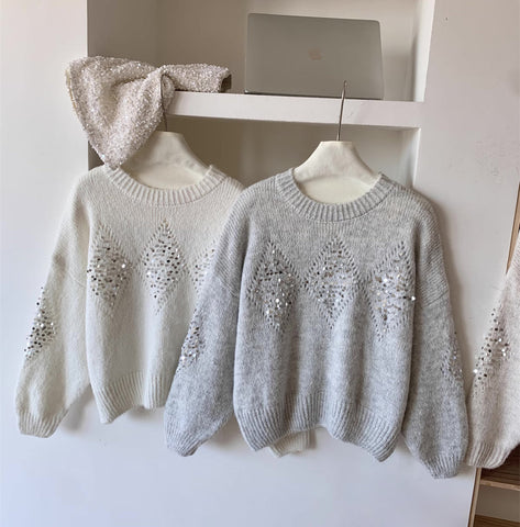 Sequin Diamond Sweater