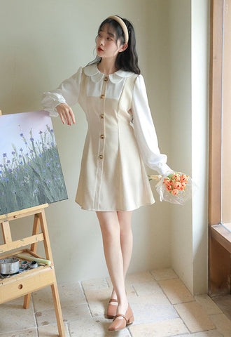 Twofer Minikleid mit Muschelkragen