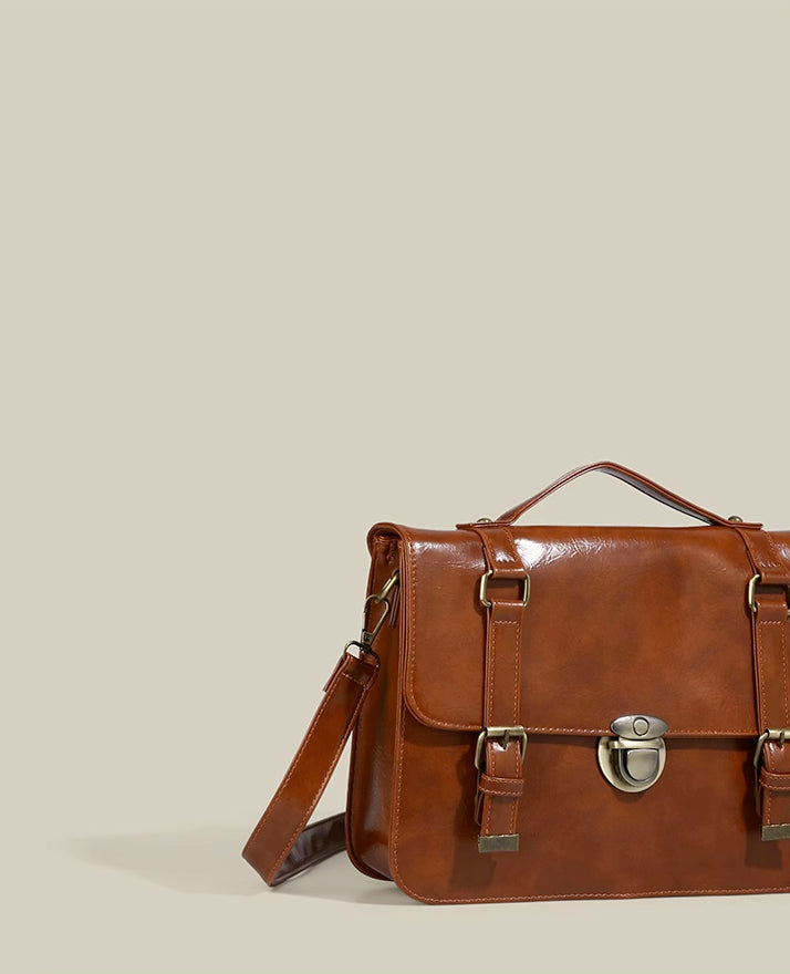 Classic Buckle Satchel Bag