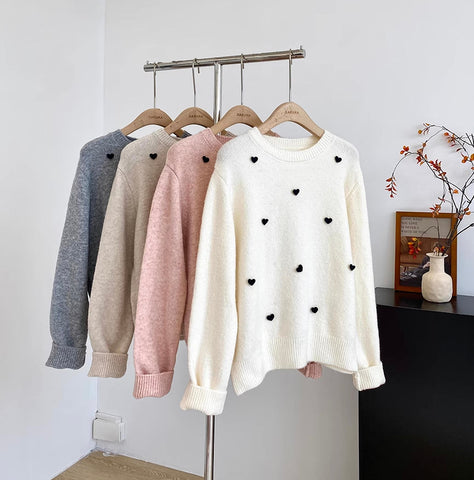 Polka Hearts Sweater