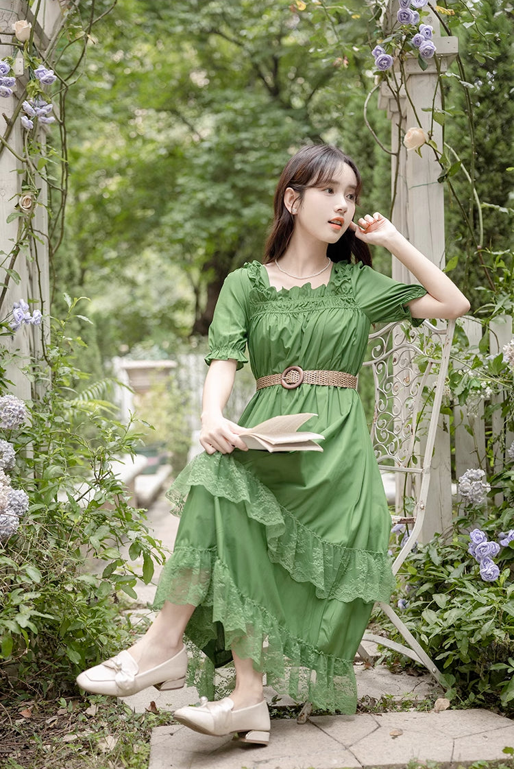 Forest Fairy Lace Midi Dress