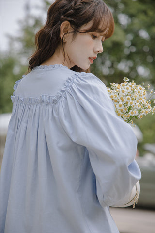 Essential Ruffle Trim Blouse