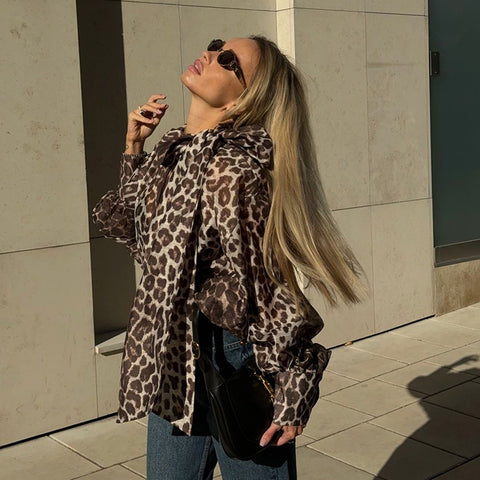 Leopard Print Long Sleeve Shirt