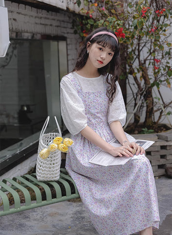 Pastel Garden Pinafore Dress