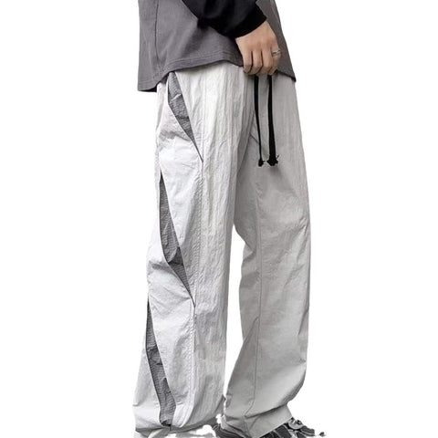 Zip Fly Wide Leg Parachute Pants