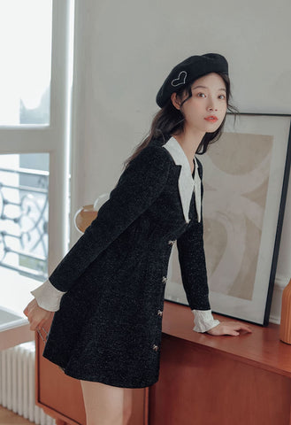 Sweet Bow Peter Pan Knit Dress