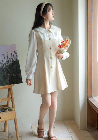 Twofer Minikleid mit Muschelkragen