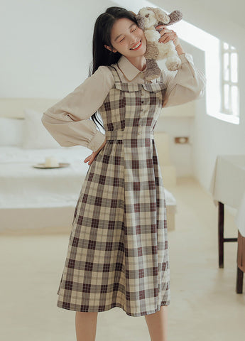 Plaid Cami Swing Dress