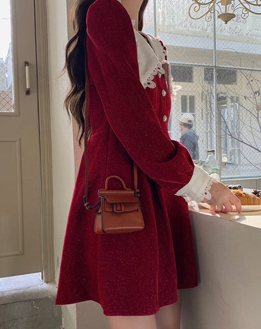 Sweet Love Peter Pan Knit Dress