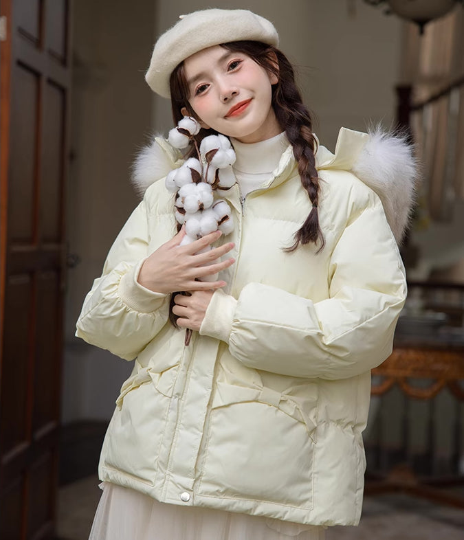 Little Bow Puffer Jacket