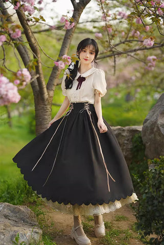 Evergarden Short Sleeve Blouse & Skirt Set