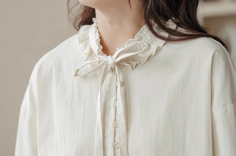 Ruffle Tie Blouse