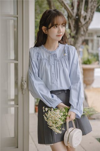 Essential Ruffle Trim Blouse