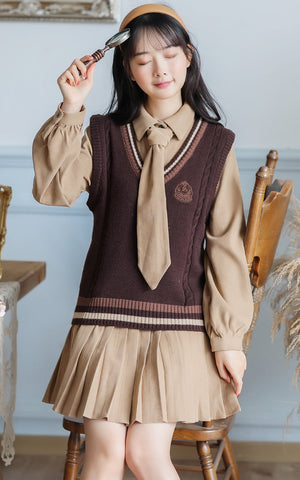 Prep School Vest & Dress Set