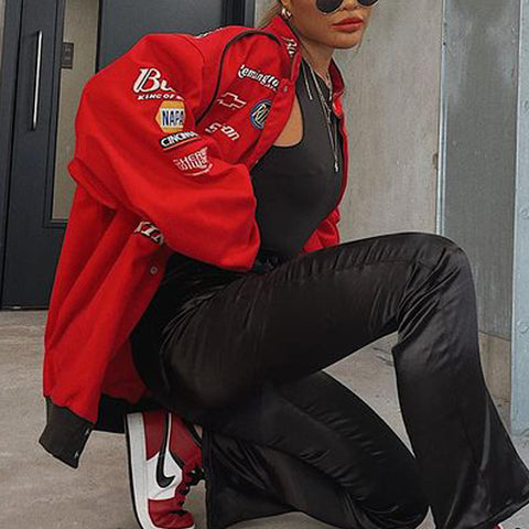 Chaqueta bomber roja