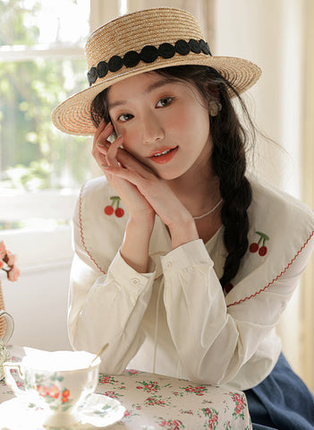 Sweet Cherry Collar Blouse