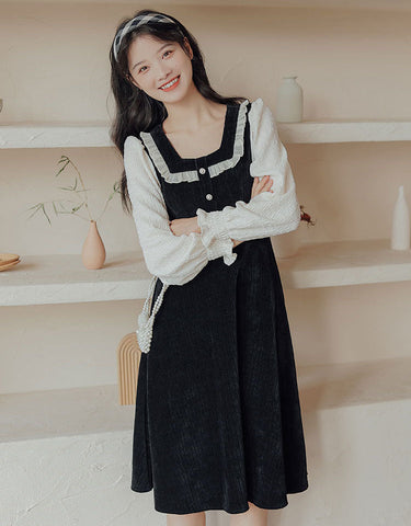Square Neck Sweater Dress