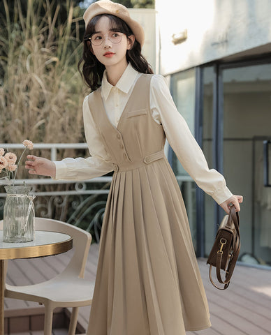 Journalist Midi Pinafore Set
