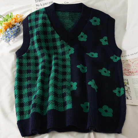 Gingham Daisy Vest