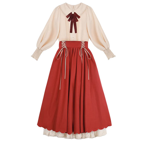 Conjunto de blusa y falda Evergarden
