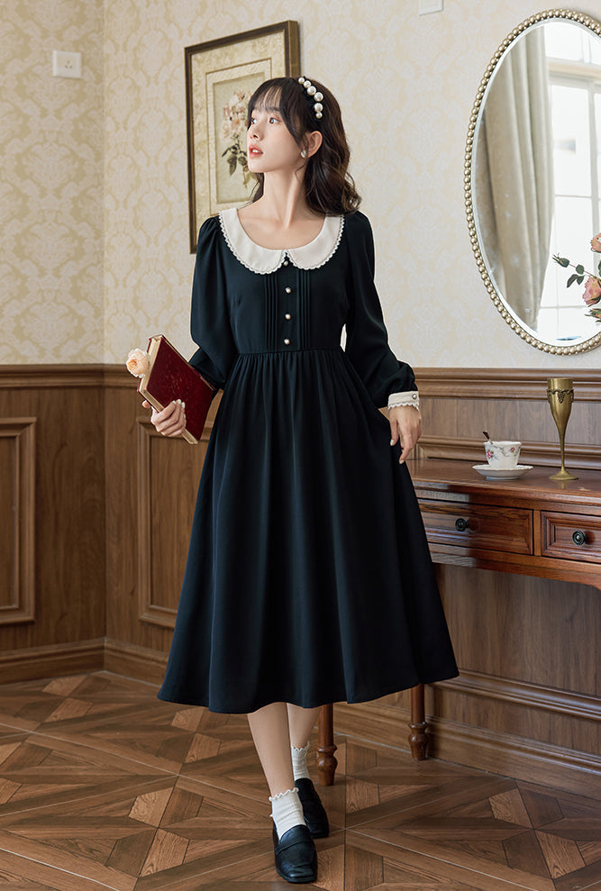 Beth Peter Pan Collar Midi Dress