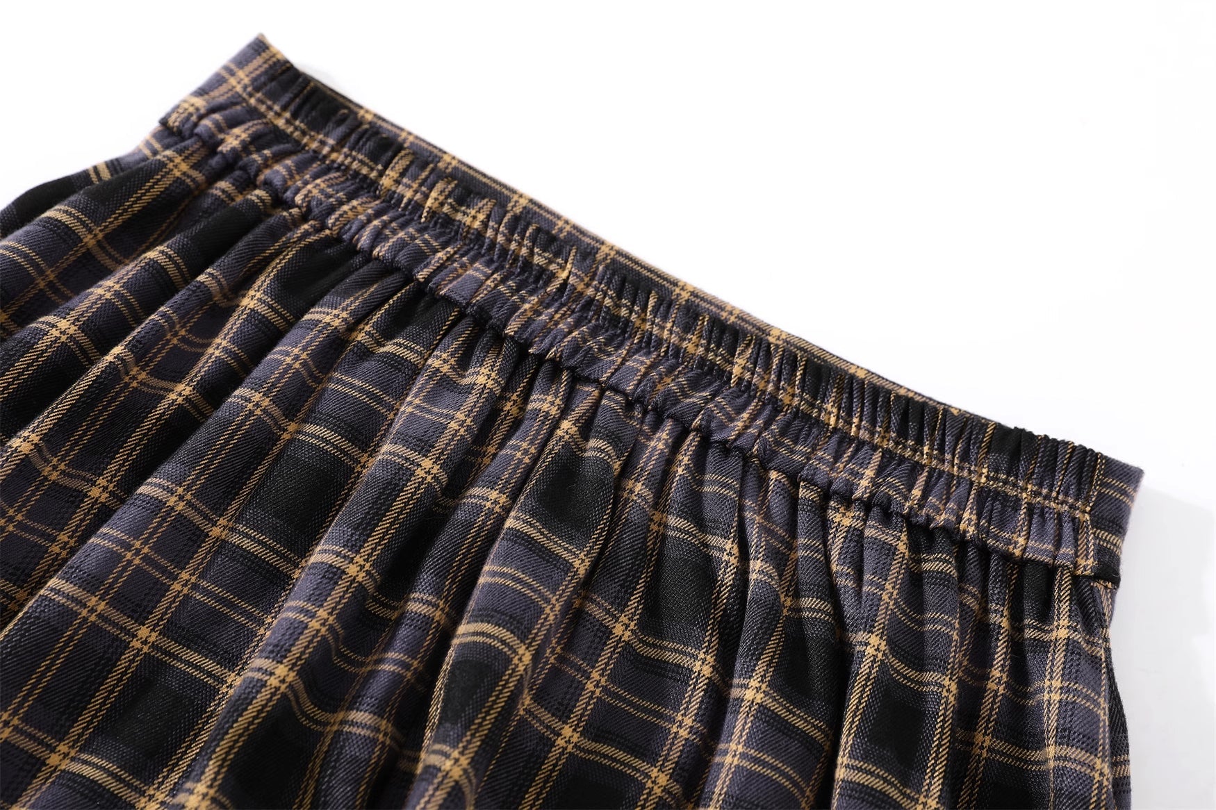 Autumnal Plaid Midi Skirt