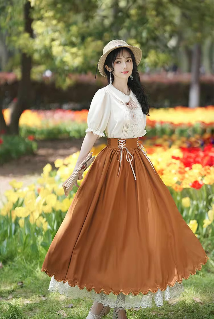 Evergarden Short Sleeve Blouse & Skirt Set