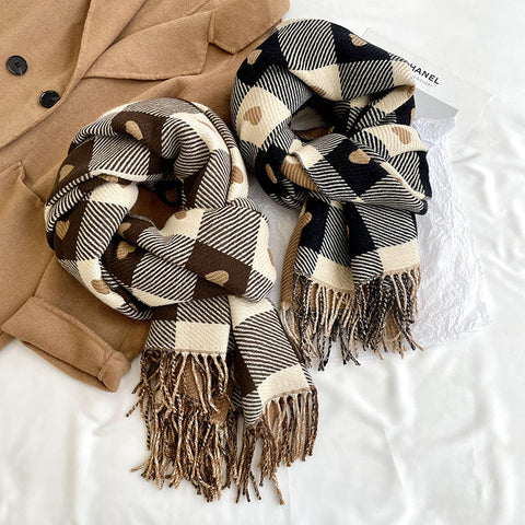 Heart Checkerboard Scarf