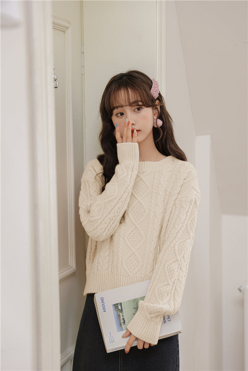 Basic Cable Knit Sweater